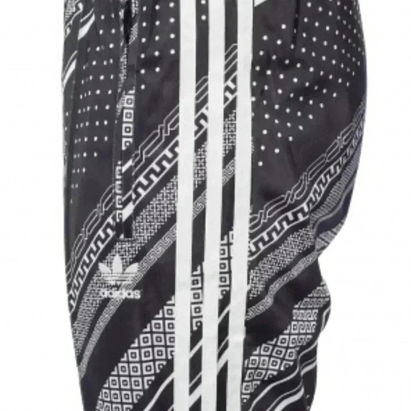 NWT Adidas Original striped black white slim fit casual athletic jogger pant  S - Picture 6 of 7